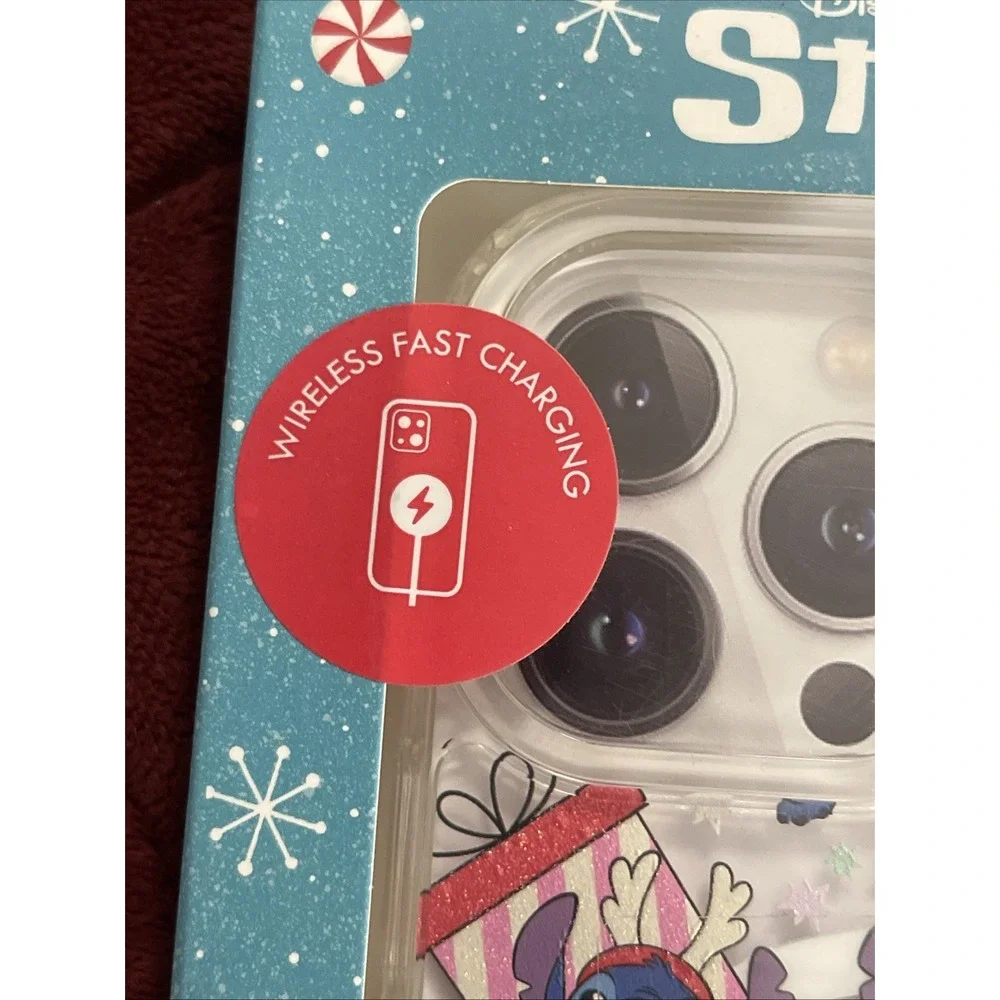 NIB Disney Stitch Christmas Present Santa Phone Apple iPhone Case 16 Pro‎ Max